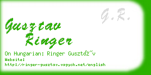 gusztav ringer business card